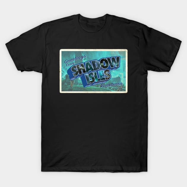 Greetings from Shadow Isles vintage T-Shirt by Scrapyardigan